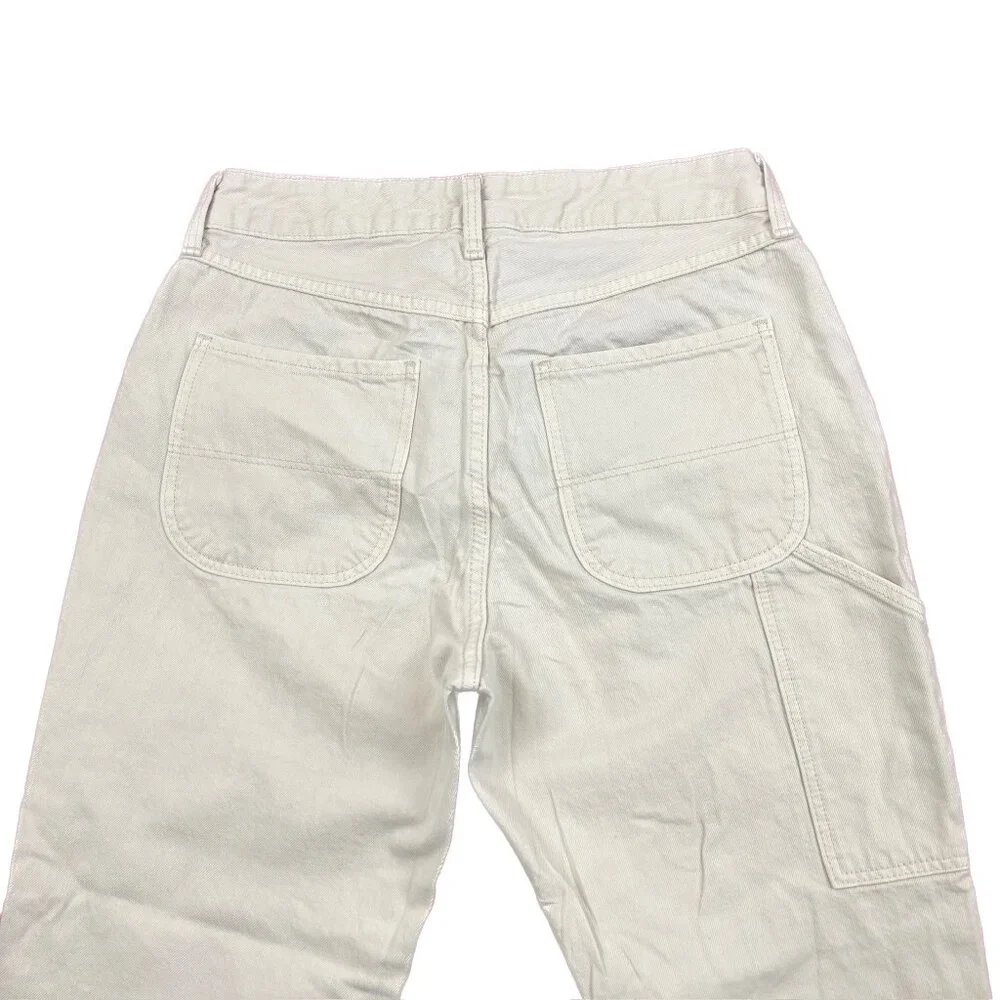Old Navy Cropped Slouch Carpenter‎ Women's size 4 Cream Denim jeans